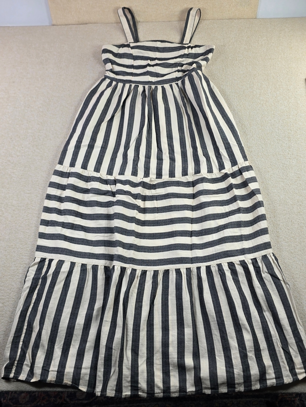 Knox Rose NWT Striped Midi Maxi Dress Pockets Cotton Sleeveless XS